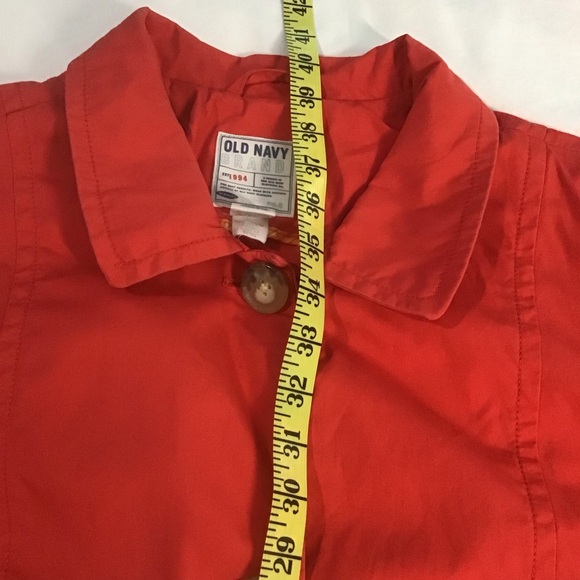 Old Navy Cotton Spring Coral Red Trench Coat, Vintage‎ Y2K, Size XL - Picture 9 of 9